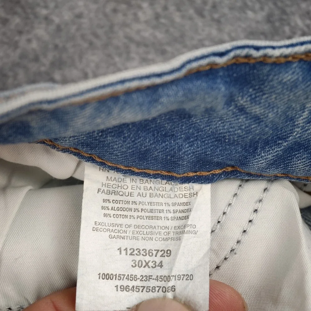 Wrangler Bootcut Jeans Women's 30x34 Blue Light Wash Distressed Mid Rise